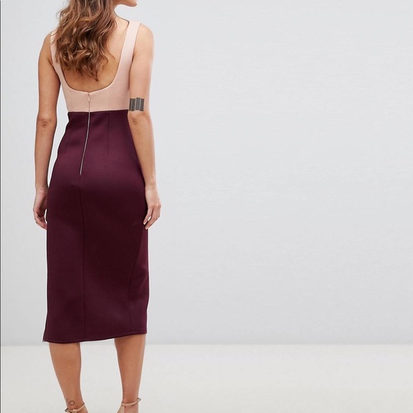 ASOS DESIGN sz:8 Color Block Gold V Bone Thigh High - Picture 16 of 16